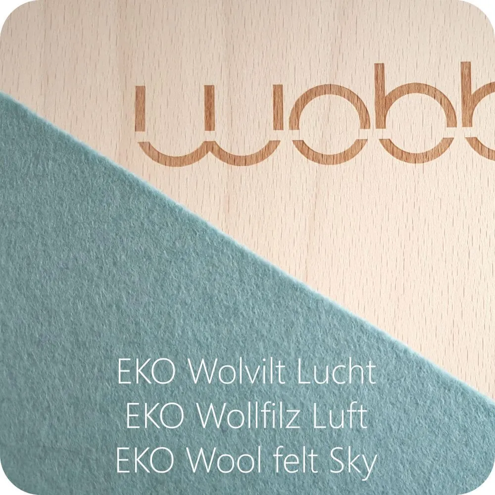 Original Wobbel Board with Sky Wool Felt