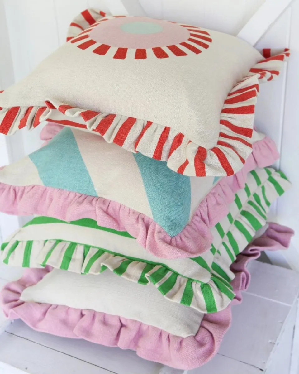 Outdoor Cushion - Big Top Frill Cushion | Oak and Ave