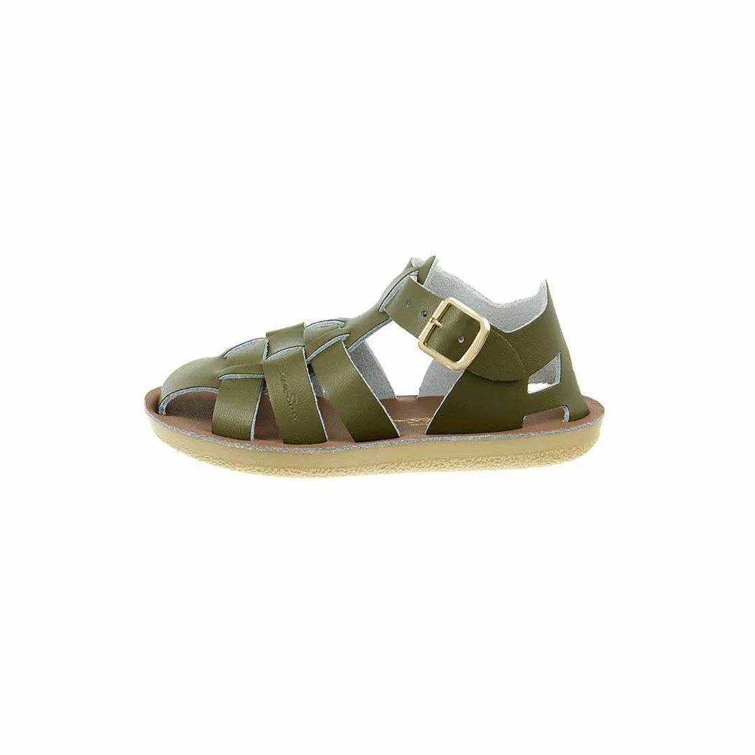 Outlet - Salt-Water Sun-San Kid's Sandals - Shark - Olive