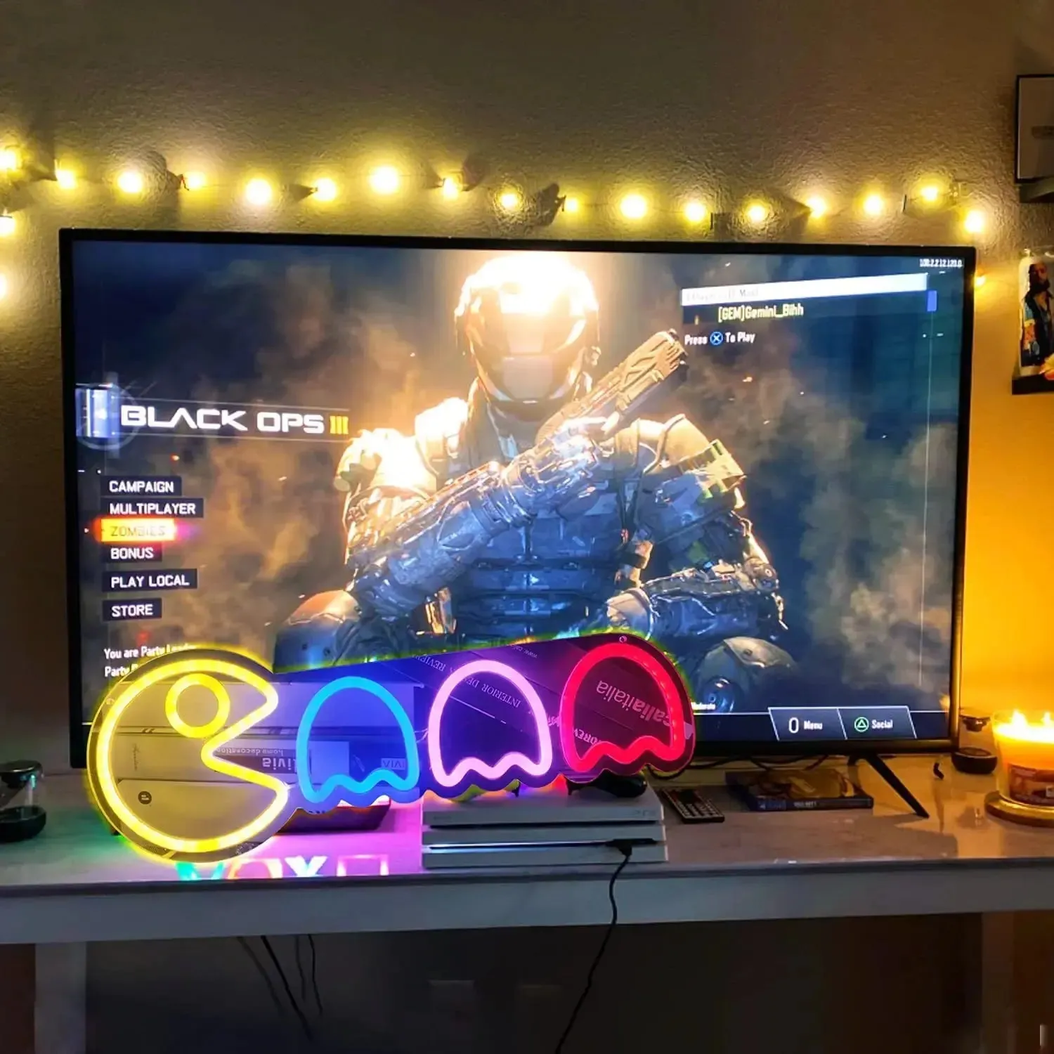 Pac Man LED Light Neon