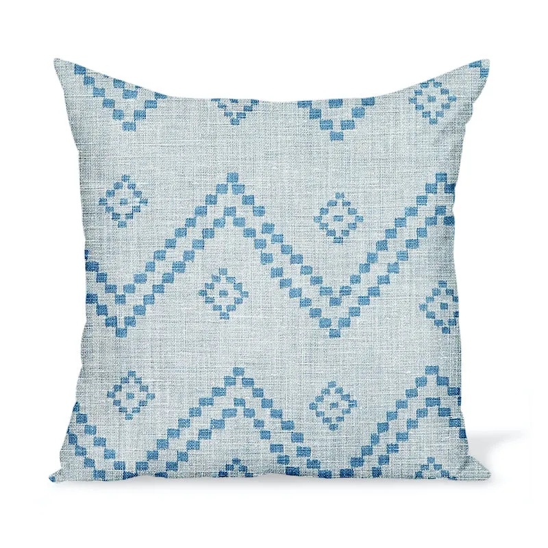 Peter Dunham Textiles Taj in Mist/Indigo Pillow