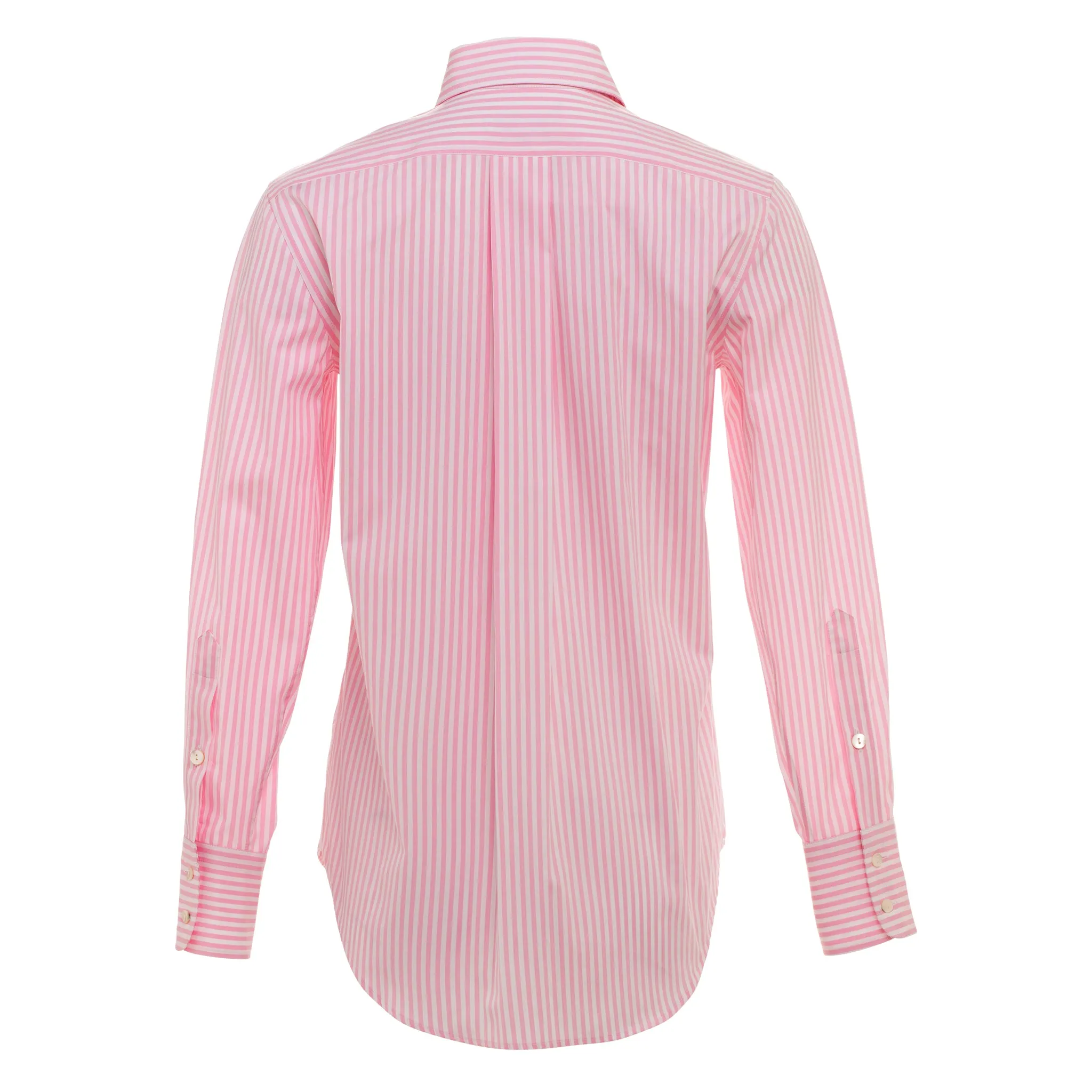 Pink Stripe Ruffle Shirt