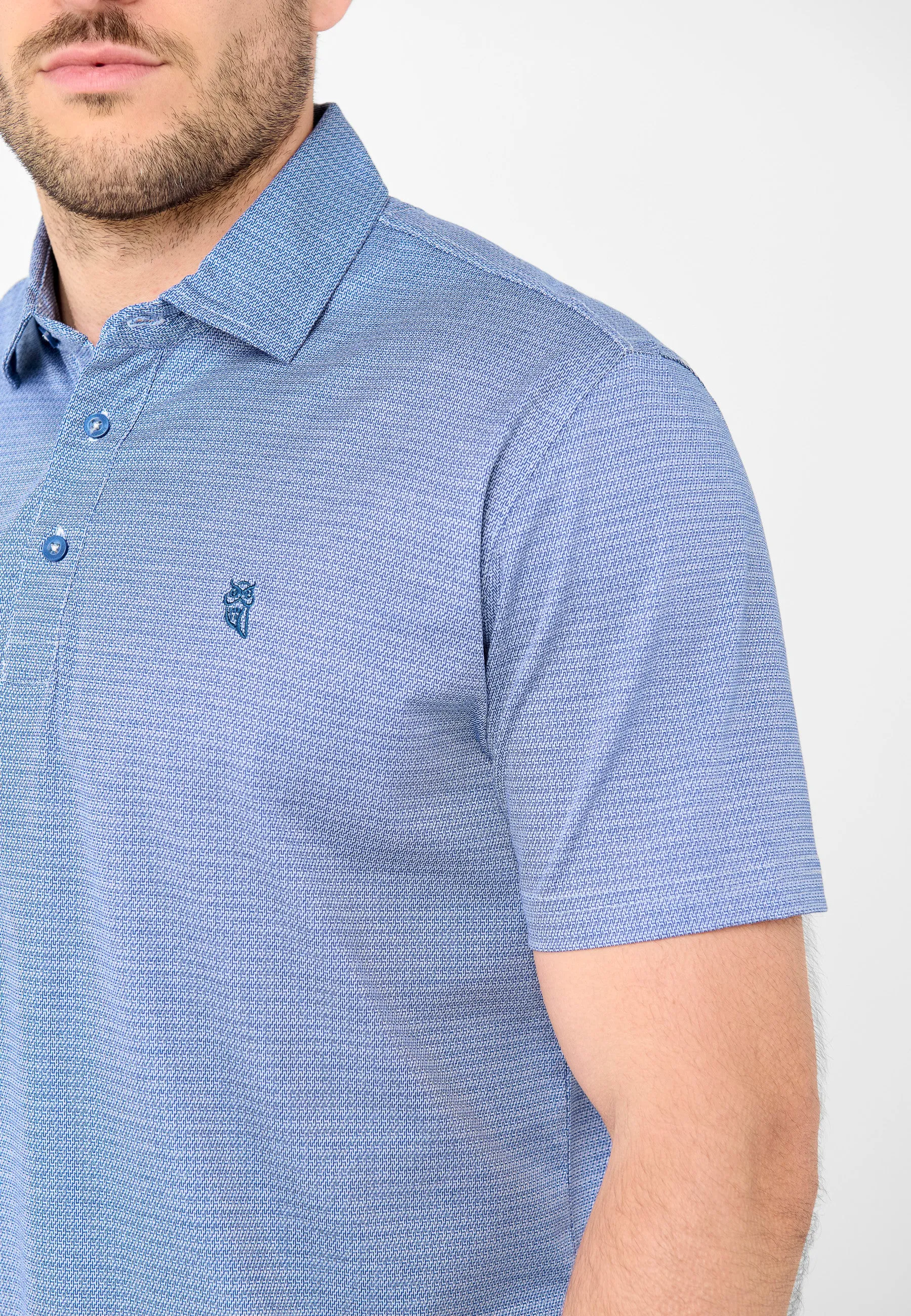 Polo Hombre Manga Corta Algodón Premium - Azul 0008_33