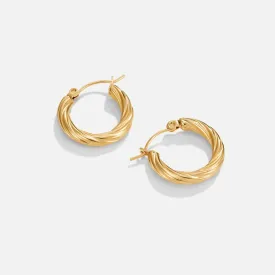 Raya Twisted Hoop Earrings