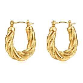 Reriti Intensity 18K gold plated Twisted Mesh Earrings