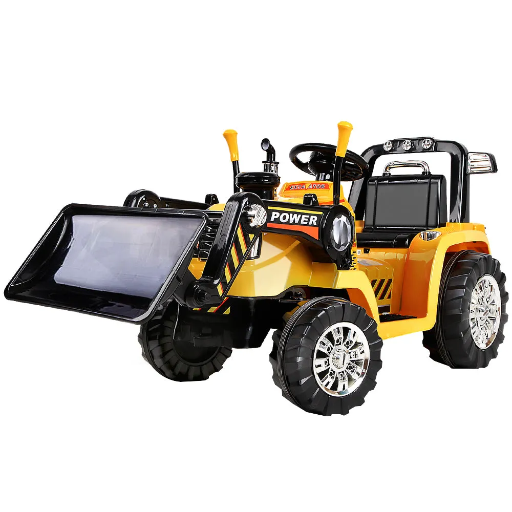 Rigo Kids Ride On Bulldozer Digger Electric Car Yellow