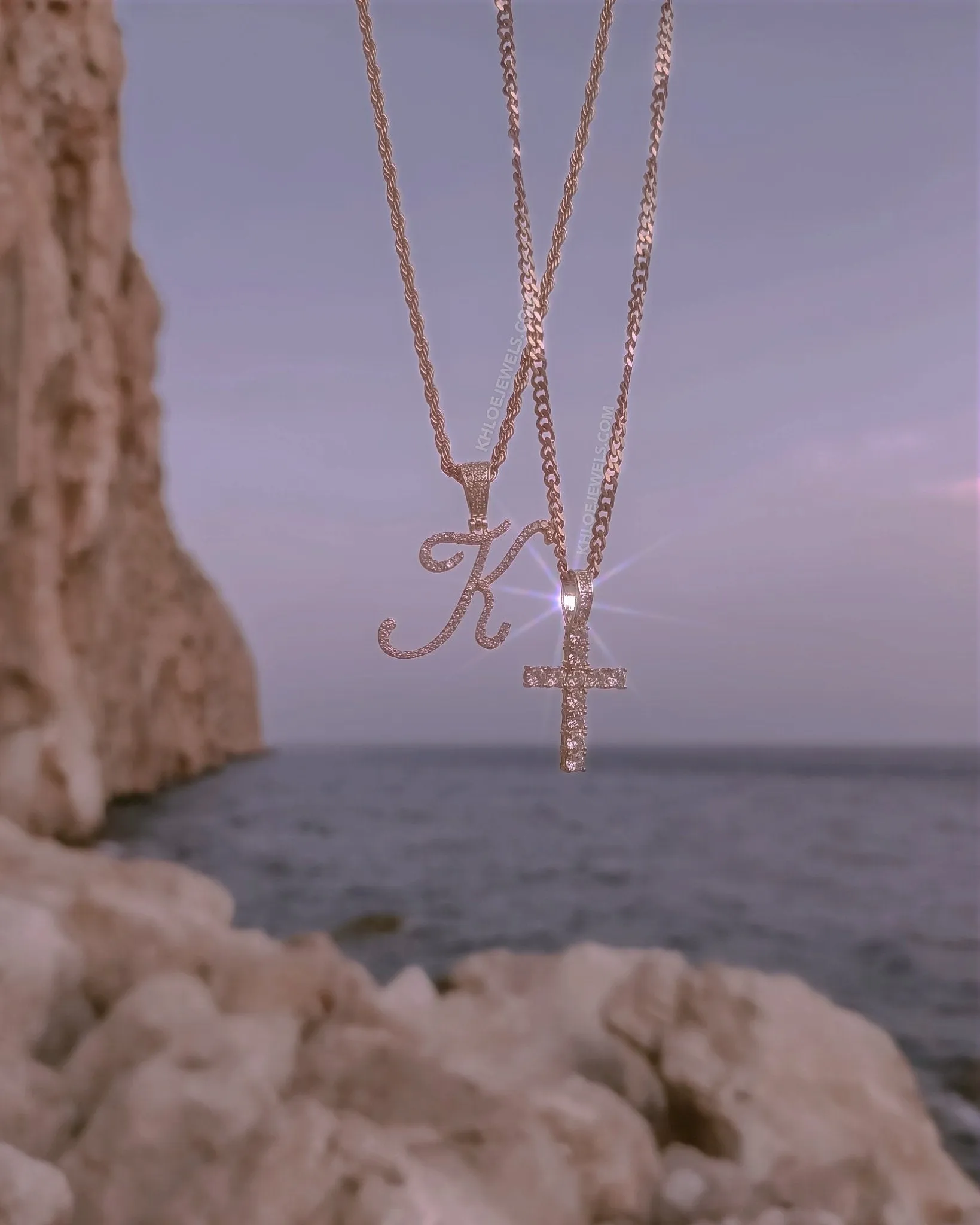 Riviera CZ Initial Necklace