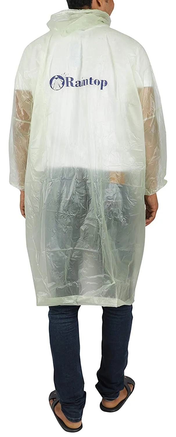 Romano nx PVC Waterproof Reusable Rain Ponchos Raincoat Rainwear Hooded Camping