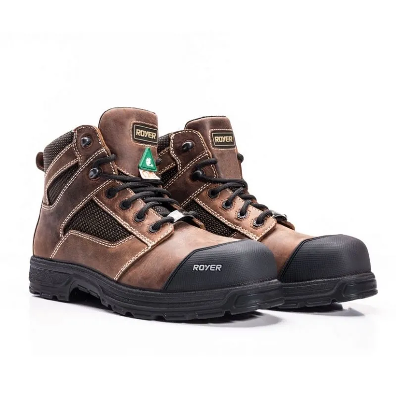 Royer Agility Arctic Grip 5628AG Unisex 6" Composite Toe Work Boot - Brown