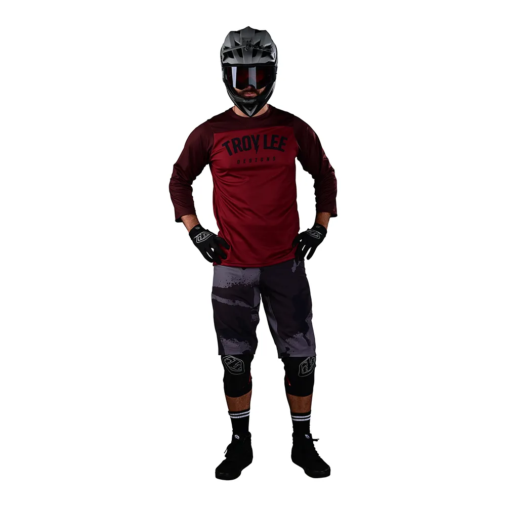 Ruckus 3/4 Jersey Camber Oxblood