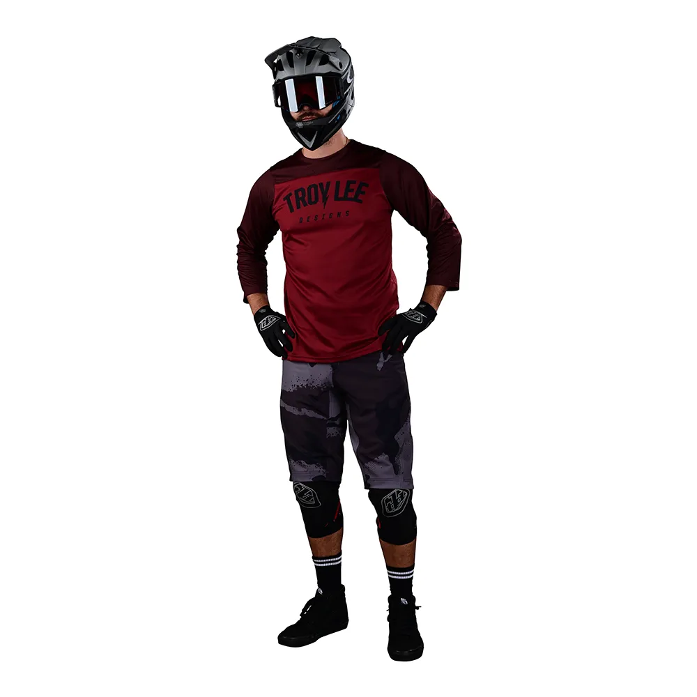 Ruckus 3/4 Jersey Camber Oxblood