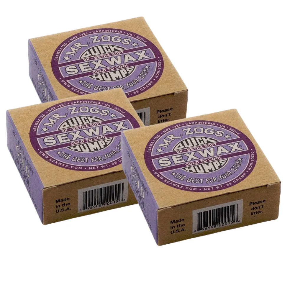 Sex Wax Quick Humps Surf Wax - Cold x 3