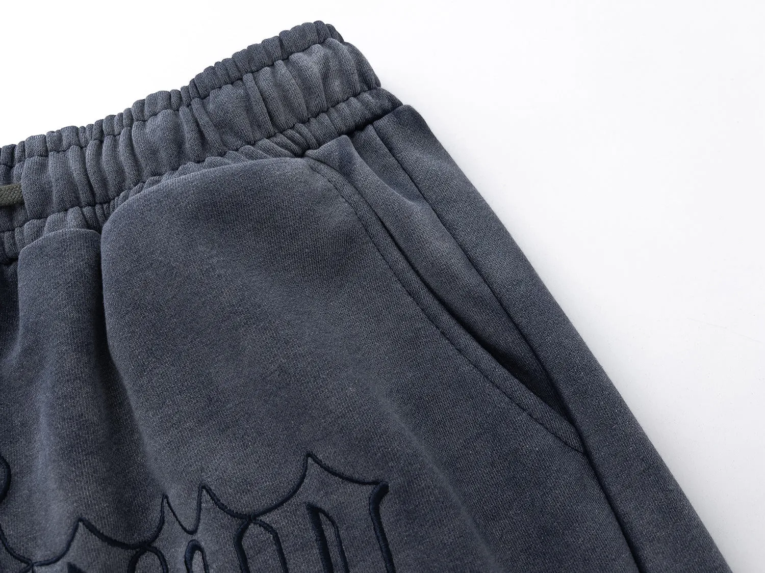 Shadow Craft | Gothic Embroidered Vintage Suede Shorts