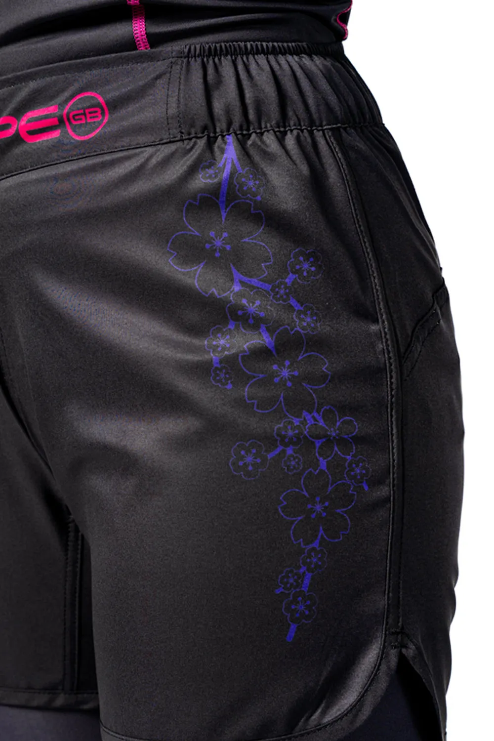 Short No Gi Feminino GB Sakura - Preto