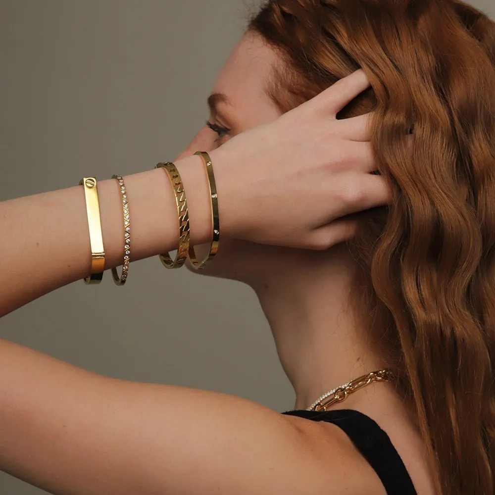 SQUARED GOLDEN SPARK BRACELET