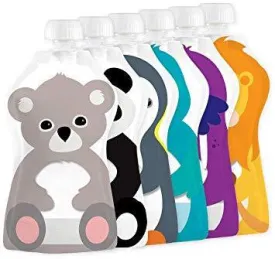 Squooshi Reusable Food Pouch - Small 6 pack