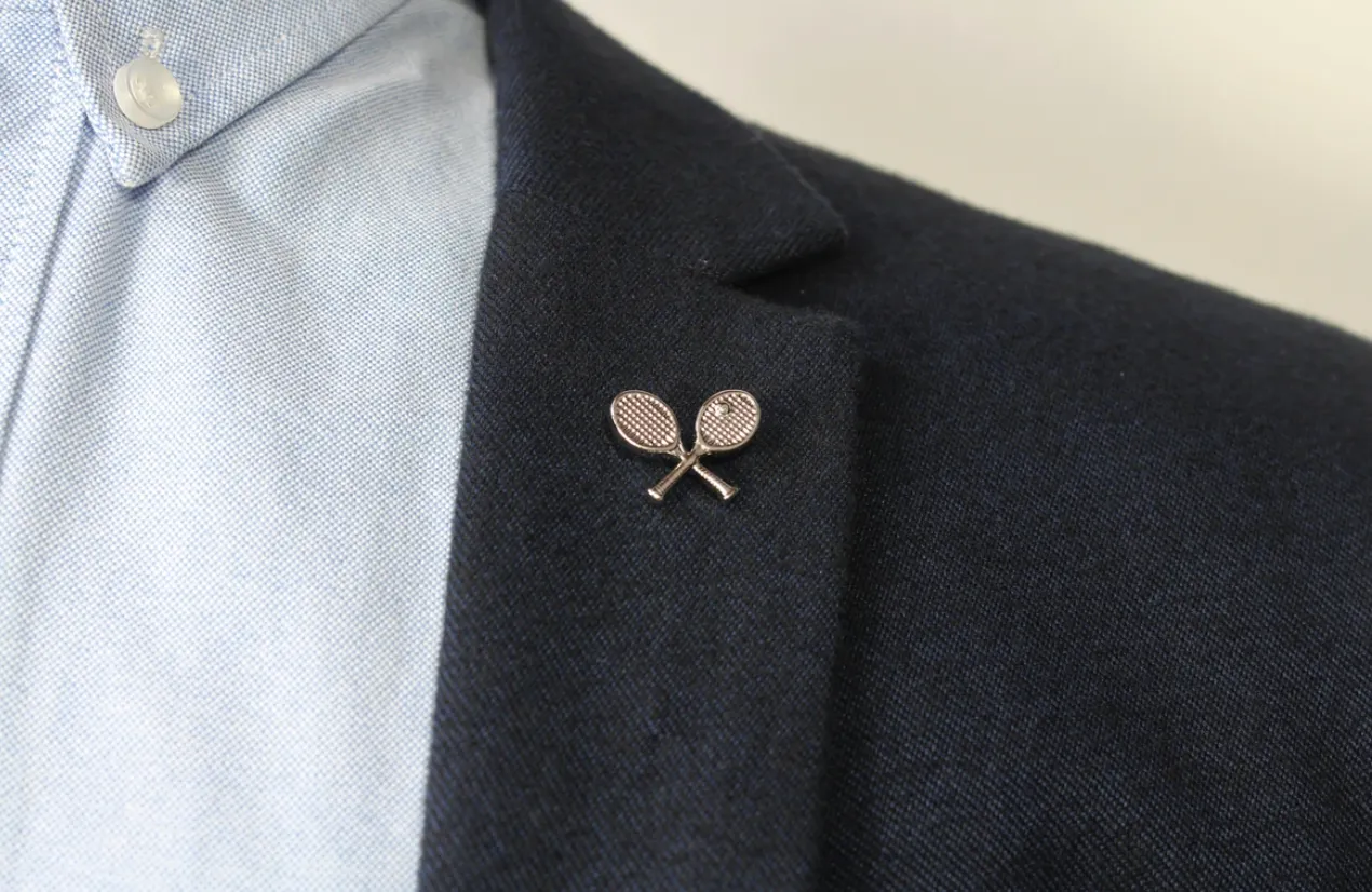 STOLEN RICHES | Tennis Racquets Lapel Pin