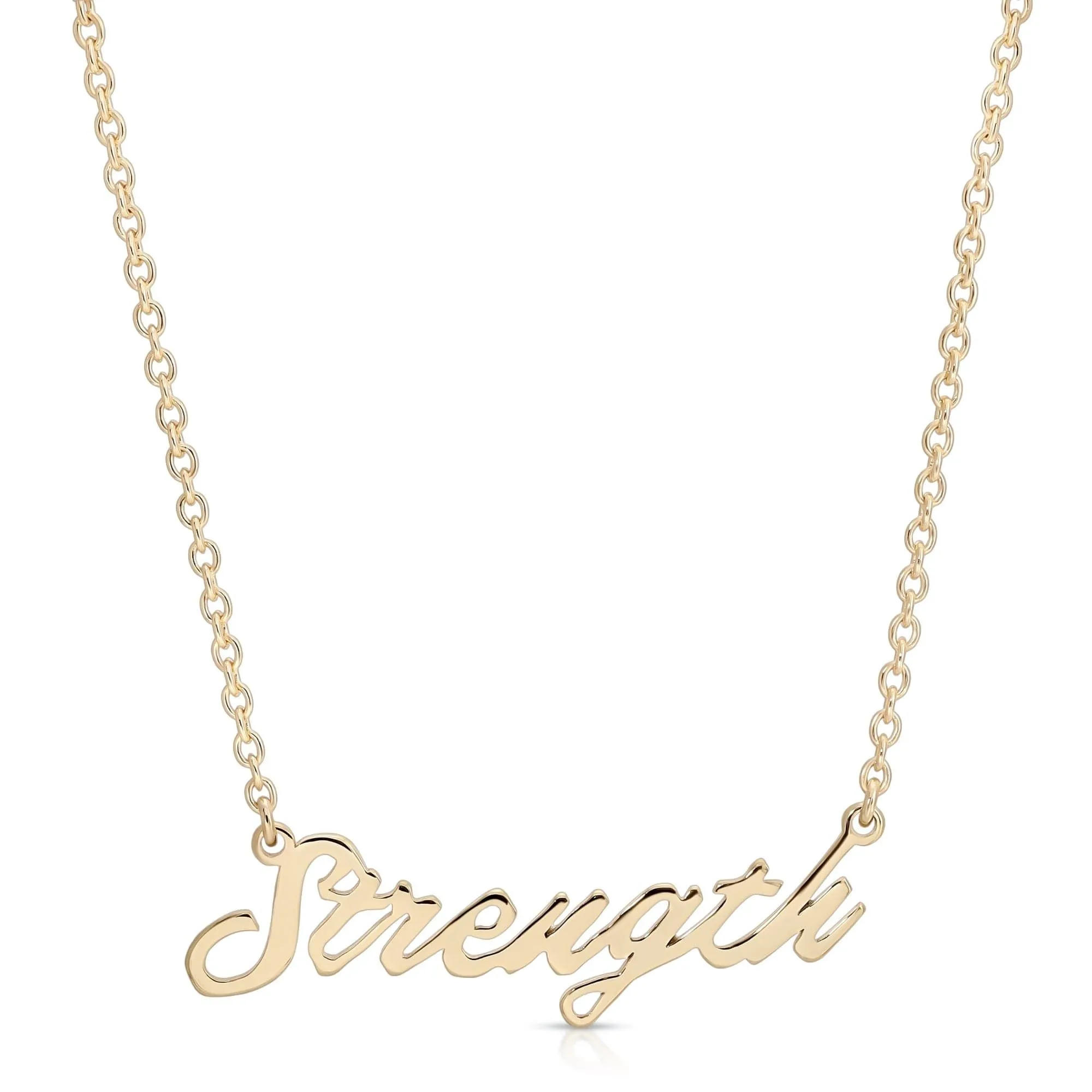 Strength Script Necklace