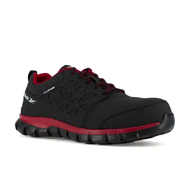 Sublite Cushion Composite-Toe Athletic Work Shoe Black/Red