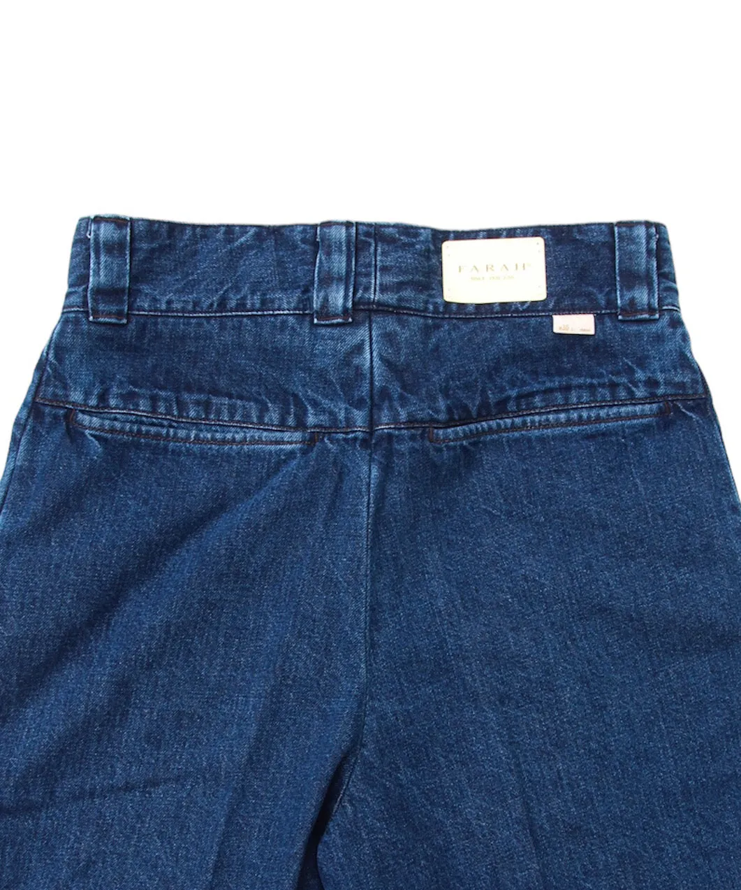 Three-tuck Wide Shorts "INDIGO"