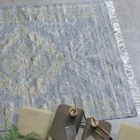 Toma Grey and Yellow Tribal Rug