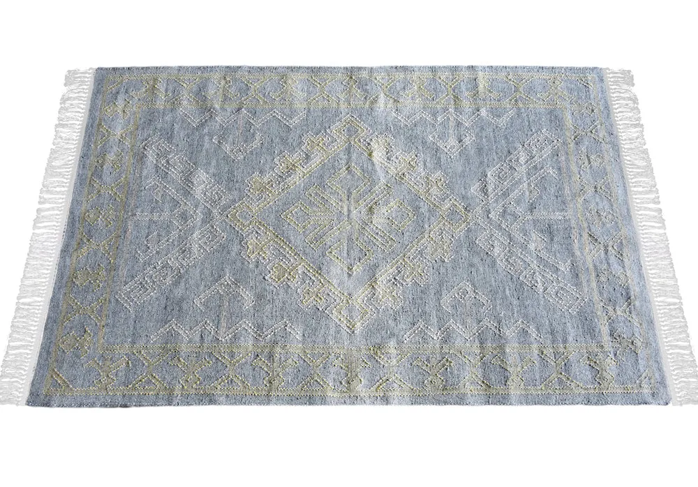 Toma Grey and Yellow Tribal Rug