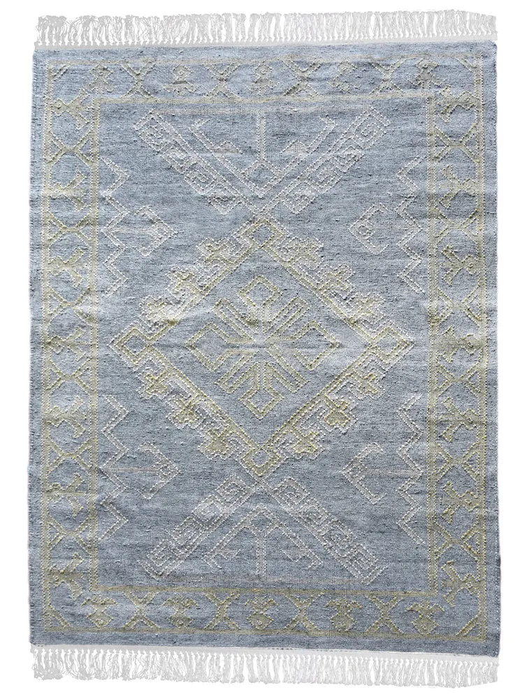 Toma Grey and Yellow Tribal Rug