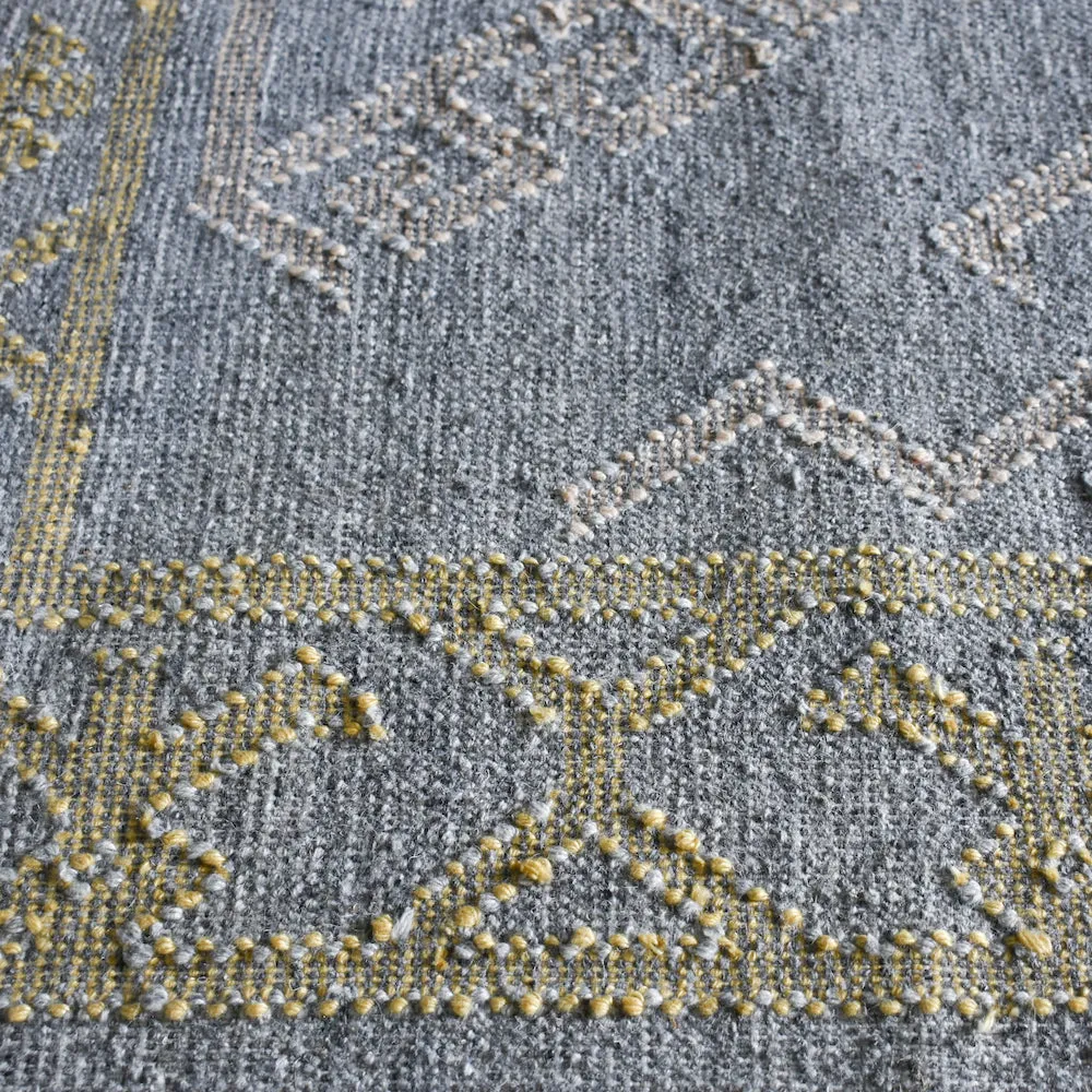 Toma Grey and Yellow Tribal Rug