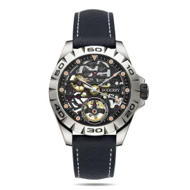 URBAN SKELETON(TITANIUM) Ver 2.0-Silver Hands - 3-Hand Hi-beat(28,800 bph) with 72 hrs Power-reserve Automatic Watch | Black Dial