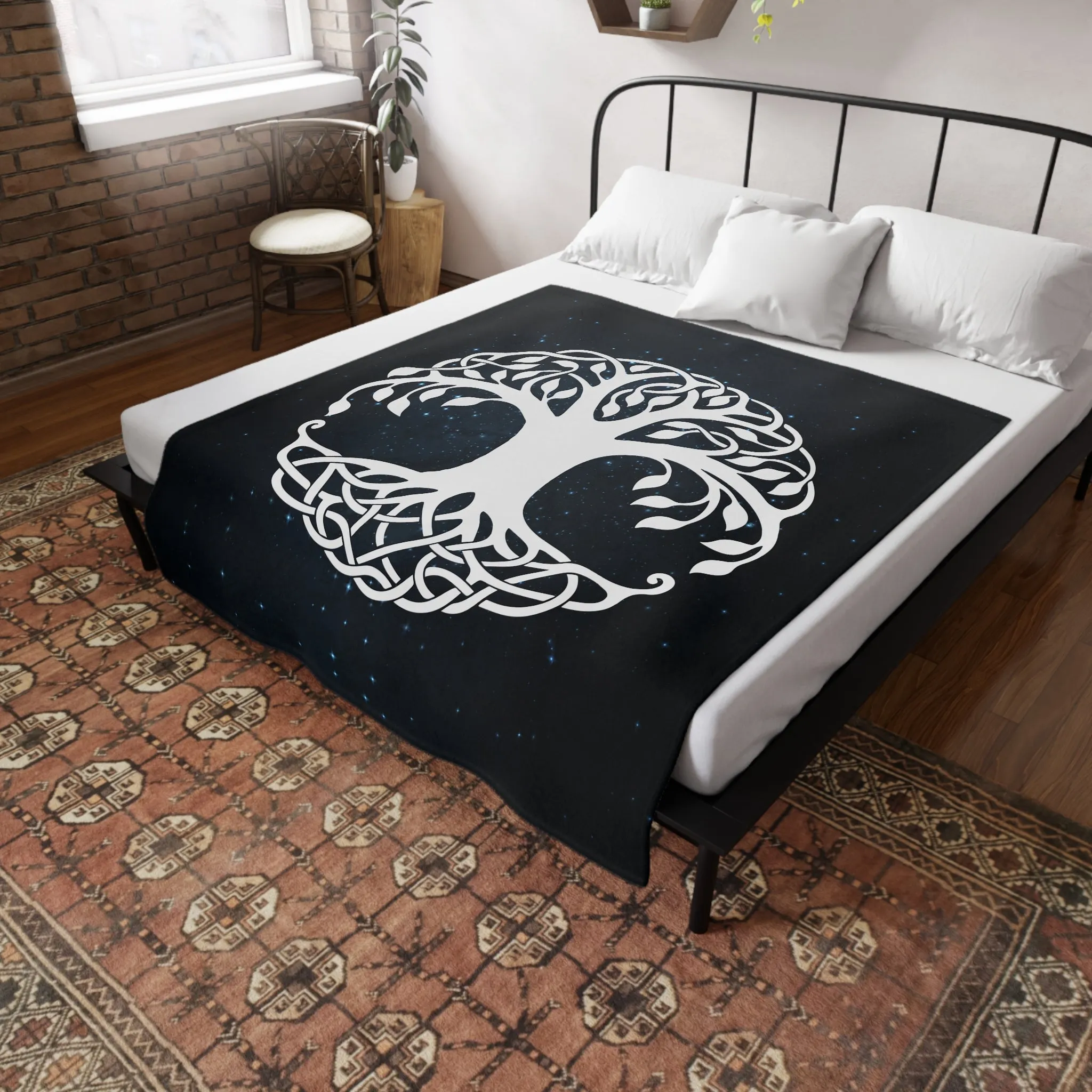 Yggdrasil World Tree of Life Velveteen Plush Throw Blanket